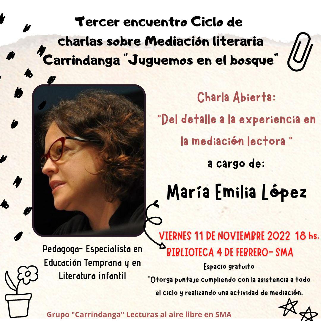 Tercer encuentro Ciclo de charlas sobre Mediación literaria Carrindanga Juguemos en el bosque