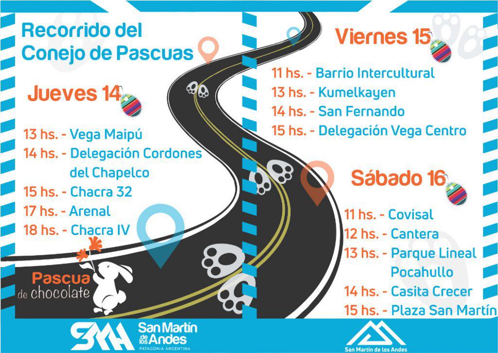 Recorrido conejo de pascua