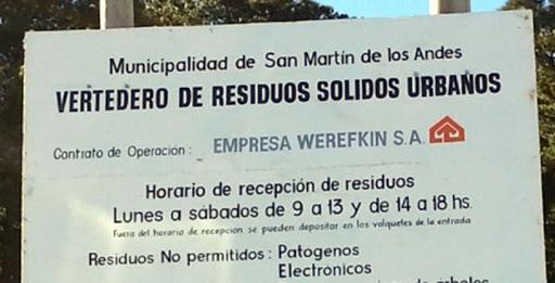 cartel vertedero municipal