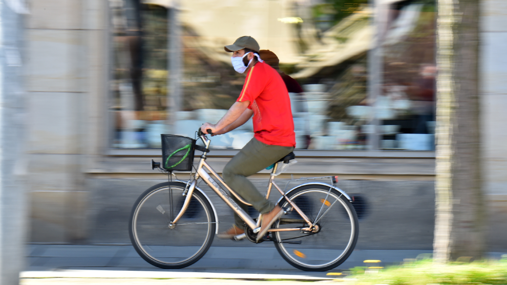 bici con barbijo