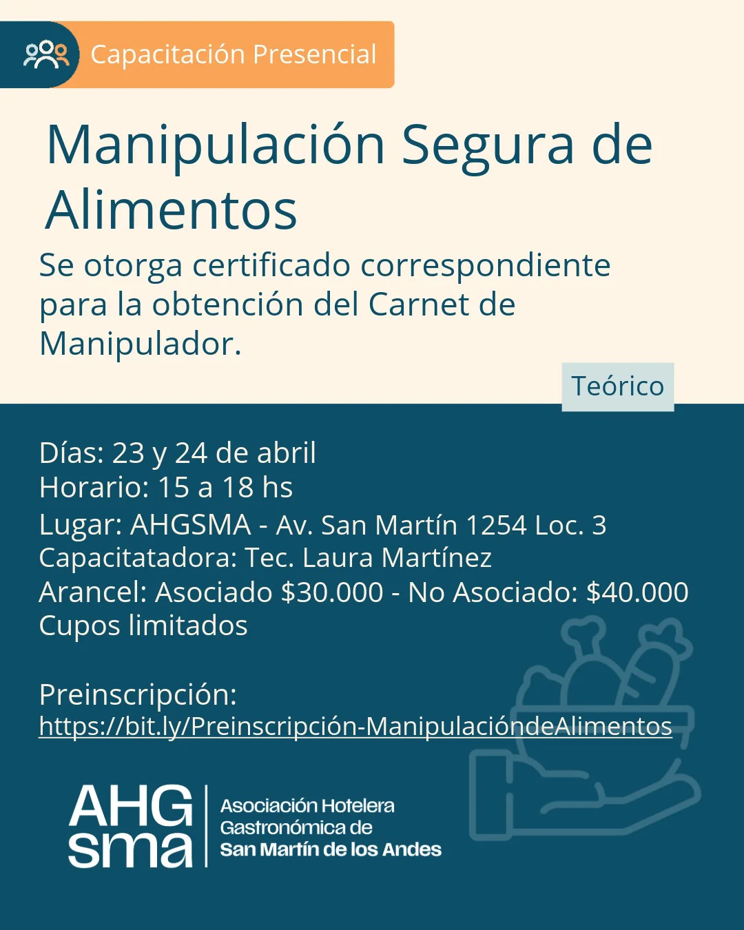 Flyer Manipulación segura de alimentos