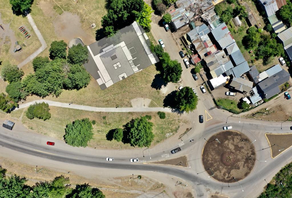 vista aerea de skate park