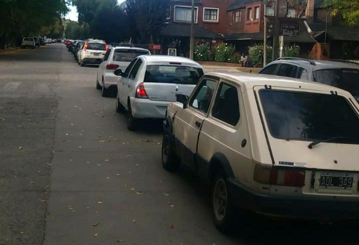 fila de autos