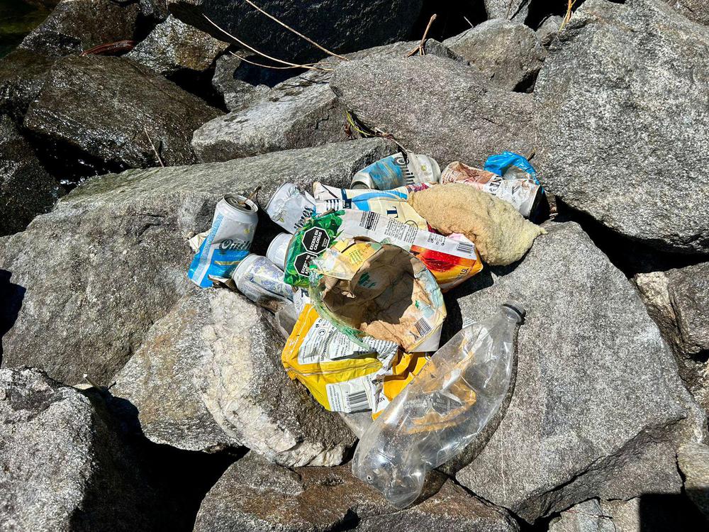 Basura en el lago